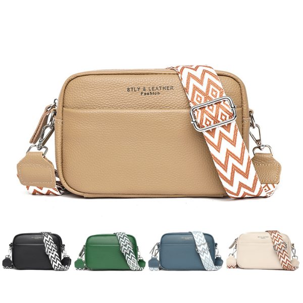 Fashion Shoulder Crossbody Bags With Rhombus Embroidered Wide Shoulder Strap Cute Small Square Bag Women - Image 6