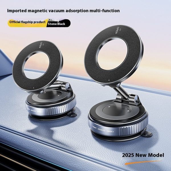 Magnetic Phone Holder With Vacuum Suction Foldable Adjustable Car Mount Magnetic Bracket Suction Nonslip For Busy Commuters - Image 3