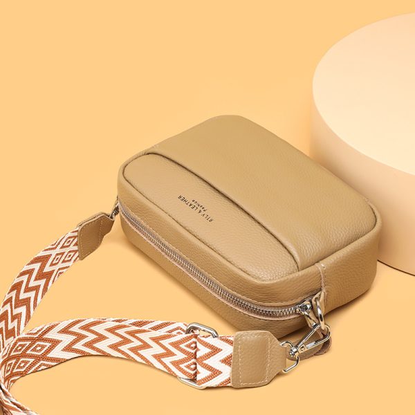 Fashion Shoulder Crossbody Bags With Rhombus Embroidered Wide Shoulder Strap Cute Small Square Bag Women - Image 3