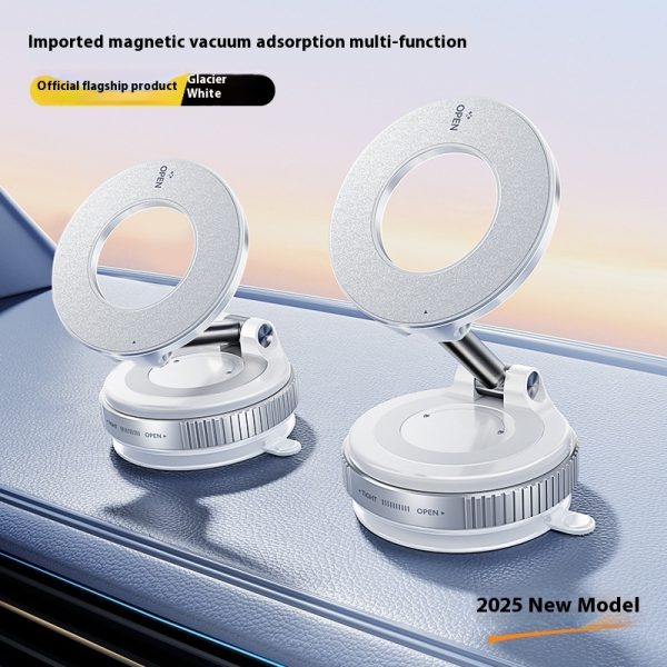 Magnetic Phone Holder With Vacuum Suction Foldable Adjustable Car Mount Magnetic Bracket Suction Nonslip For Busy Commuters - Image 2