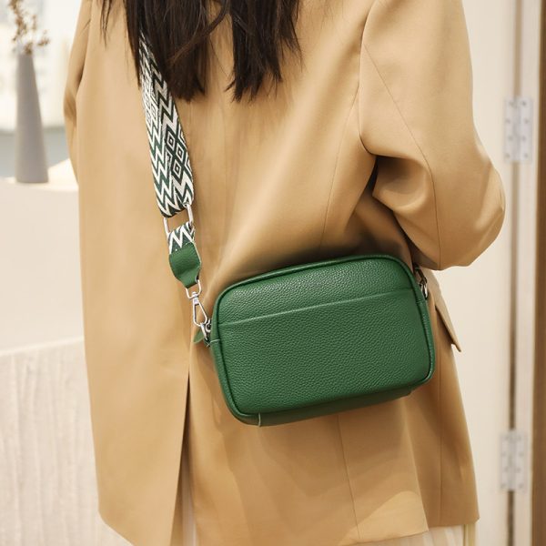 Fashion Shoulder Crossbody Bags With Rhombus Embroidered Wide Shoulder Strap Cute Small Square Bag Women - Image 2